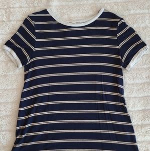 blue and white shirt sleeve